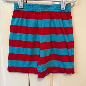 Luigi Kids Red and Blue Striped Shorts